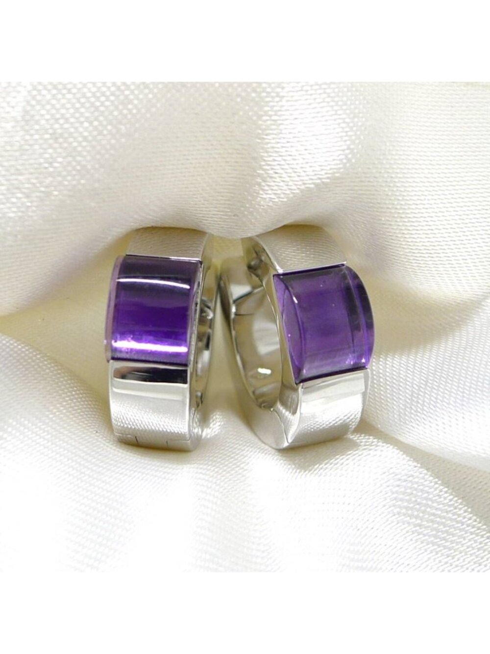 Gucci Earrings White Gold Amethyst